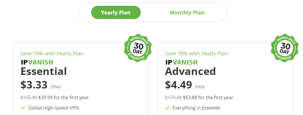 IPVanish-Pricing